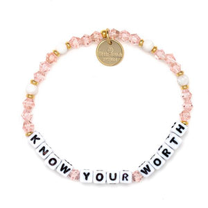 Little Words Project - Pink Crystal/White Bead