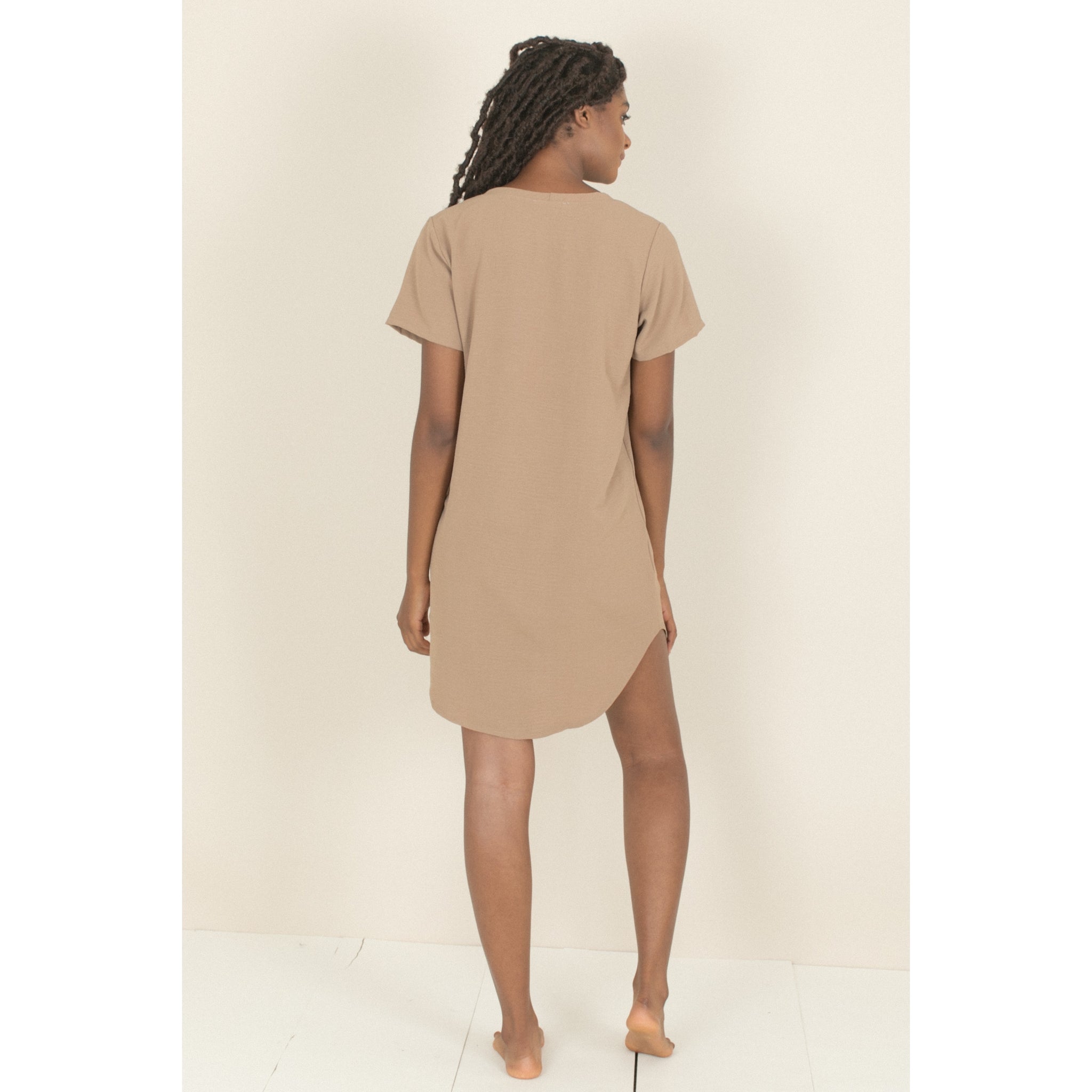 Tan T-Shirt Dress Bellevue Bronze Tan T-Shirt Dress Bellevue Bronze