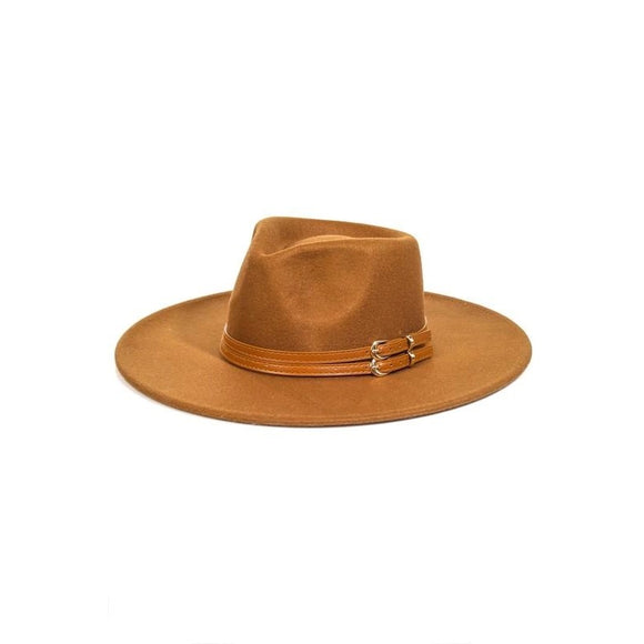 Fedora Felt Hat-Double Strap Band