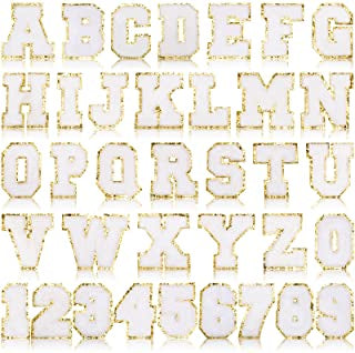 White/Gold Iron-On Letters