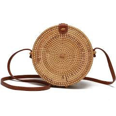 Round Rattan Bag - 7 inch